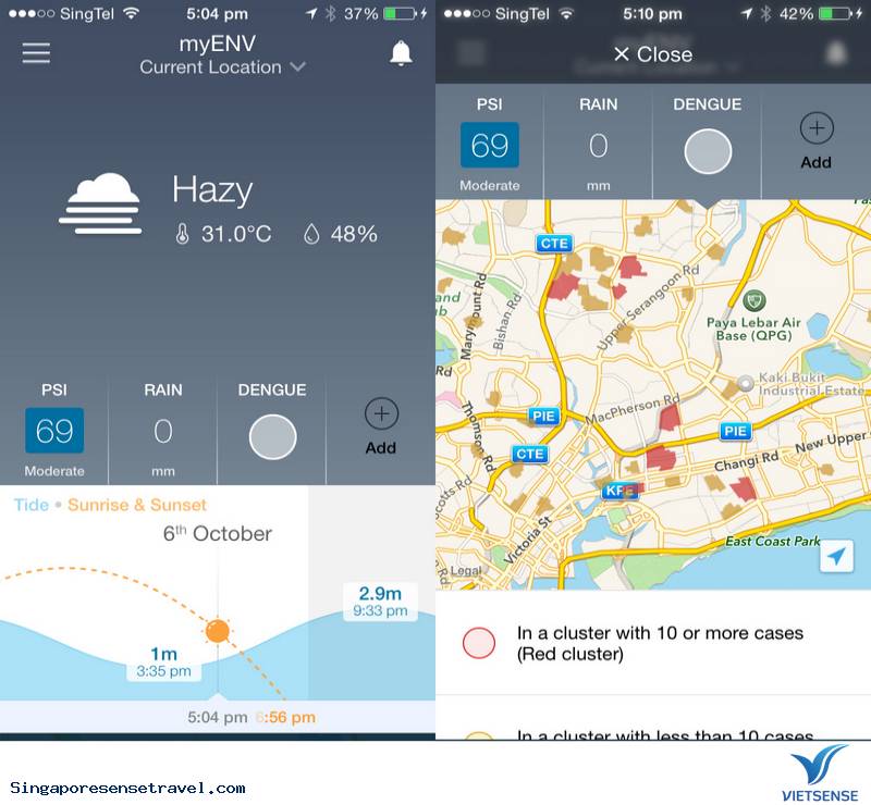 THỜI TIẾT: WEATHER@SG, MYENV